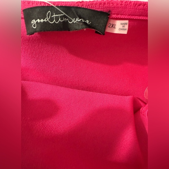 GOOD TIME LA HALTER MIDI DRESS PINK SIZE 2XL NWT - Picture 3 of 10